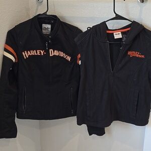 Like New Harley-Davidson Women's 3-in-1 Jacket & Clip-In Hooded Vest - RN 103819